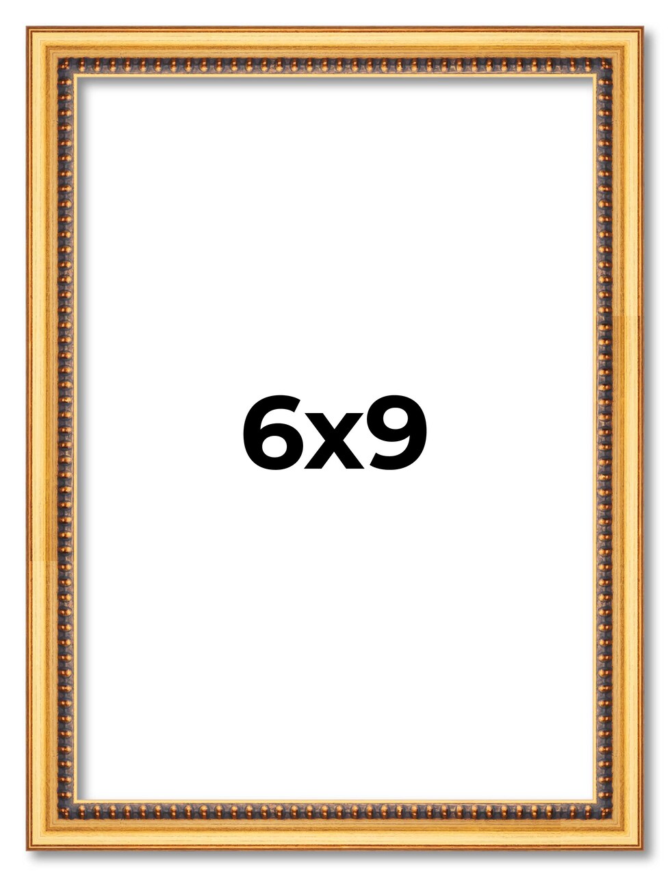 Photo Size Classic Modern Gold Frame - UV Acrylic, Foam Board Backing, Hanging Hardware